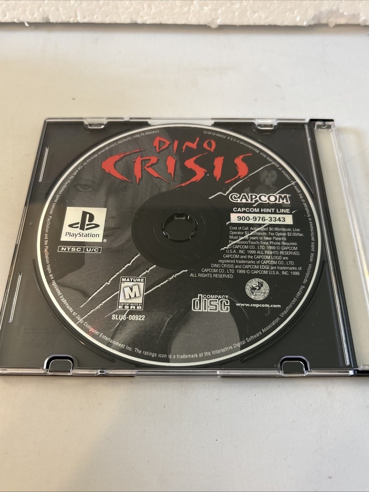 Dino Crisis PS1 Sony PlayStation 1 Disc Only w/ Case Tested