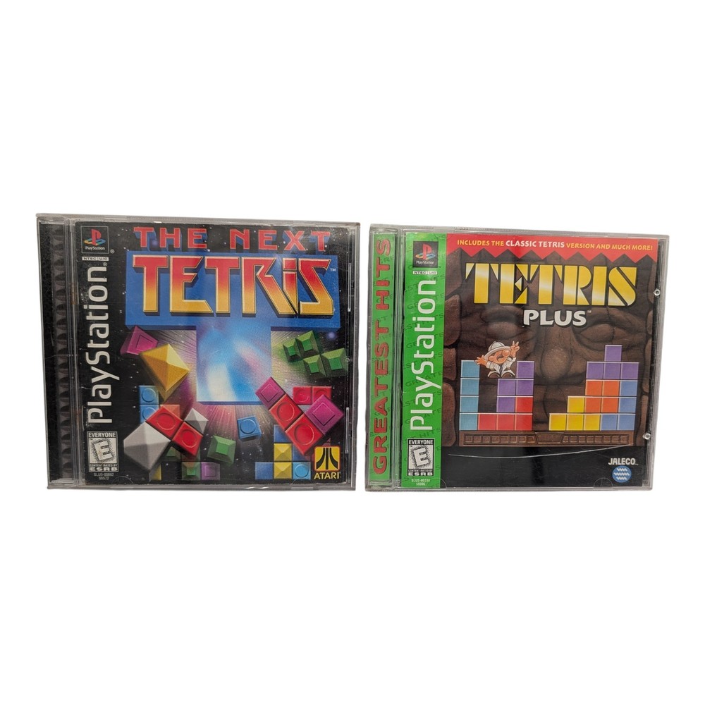 The Next Tetris & Tetris Plus Two Game Lot - PlayStation 1 PS1 Complete CIB