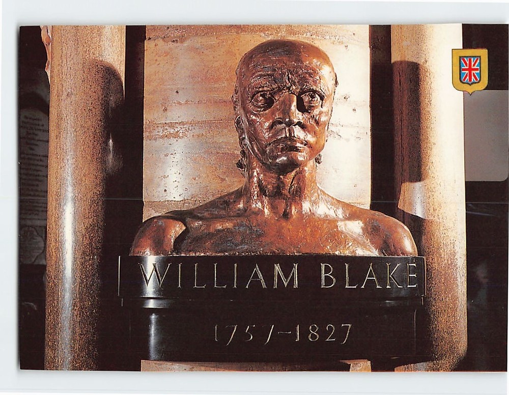 Postcard William Blake Bust Poets' Corner of Westminster Abbey London England