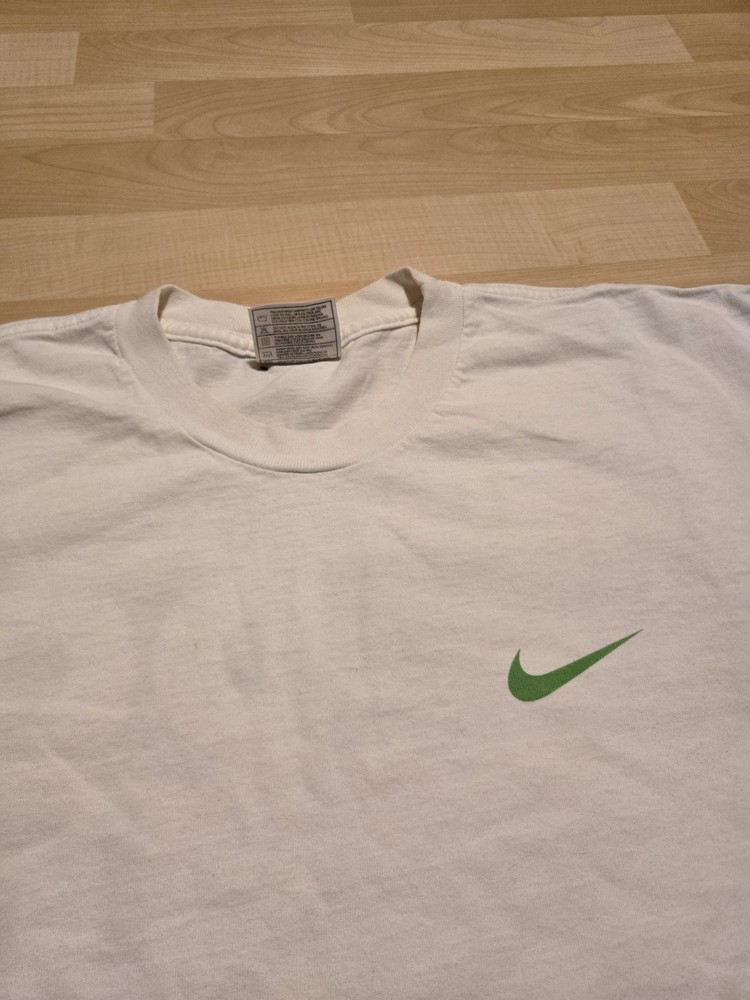 Vtg 1990s 90s Nike White Tag T Shirt Mens XL White Cotton Just Do It USA Swoosh