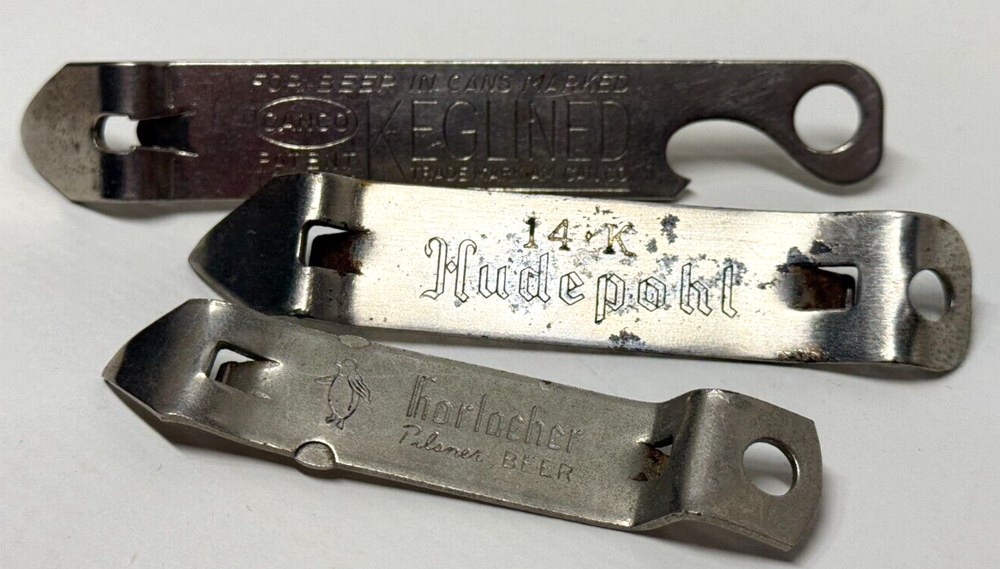 Vintage Lot of Beer Bottle Openers Hudepohl 14 K, Horlacher, Keglined