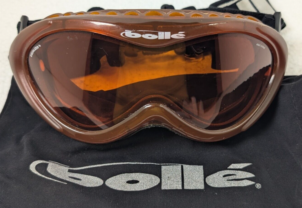 Bolle Equalizer Krait Citrus Tint Ski Goggles with Brown Frame and Pouch