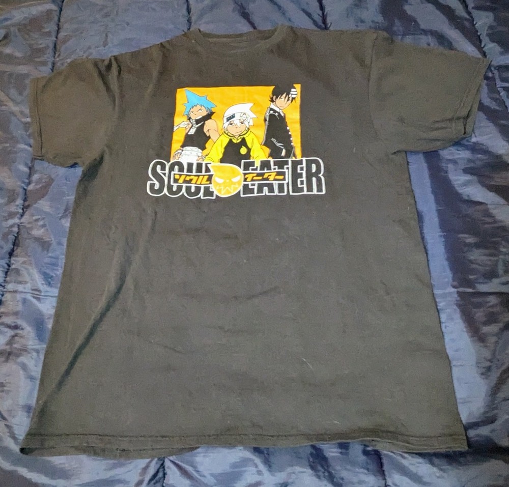 Vintage Soul Eater Anime Japanese Manga T-Shirt - Size Large