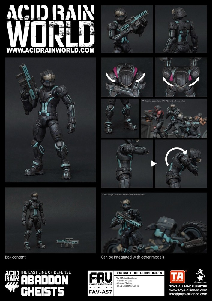 Acid Rain World FAV-A57 Abaddon Gheist 1/18 Action Figure In Stock-image