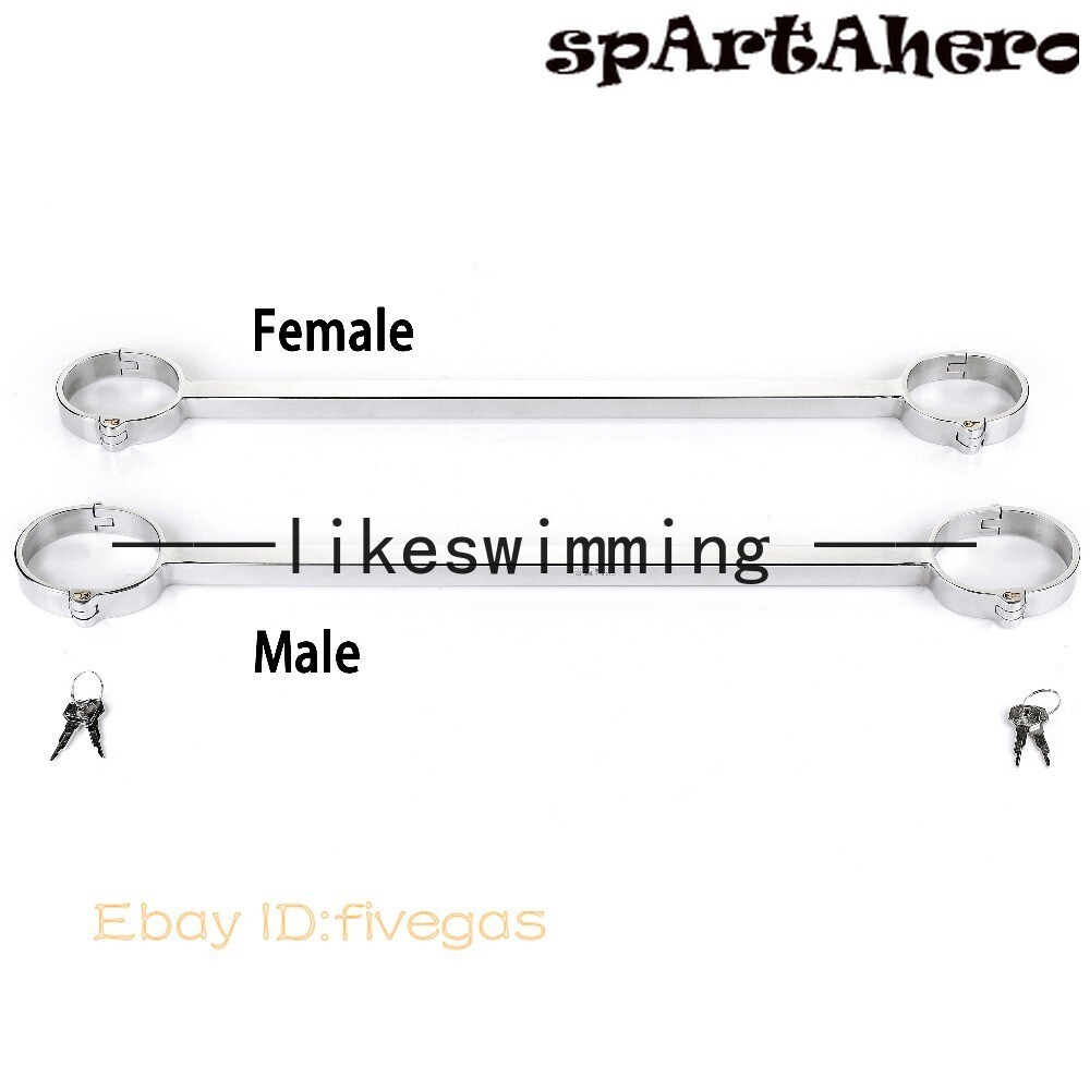 Metal Spreader Bar Legcuffs Restraints Stainless Steel Ankle Cuffs Slave Tools