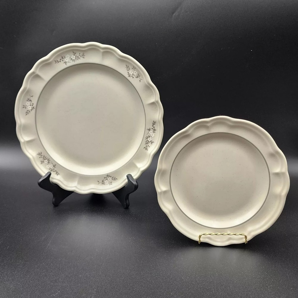 Pfaltzgraph Heirloom 7 Dinner Plates & 6 Salad Plates Stoneware Mid-Century