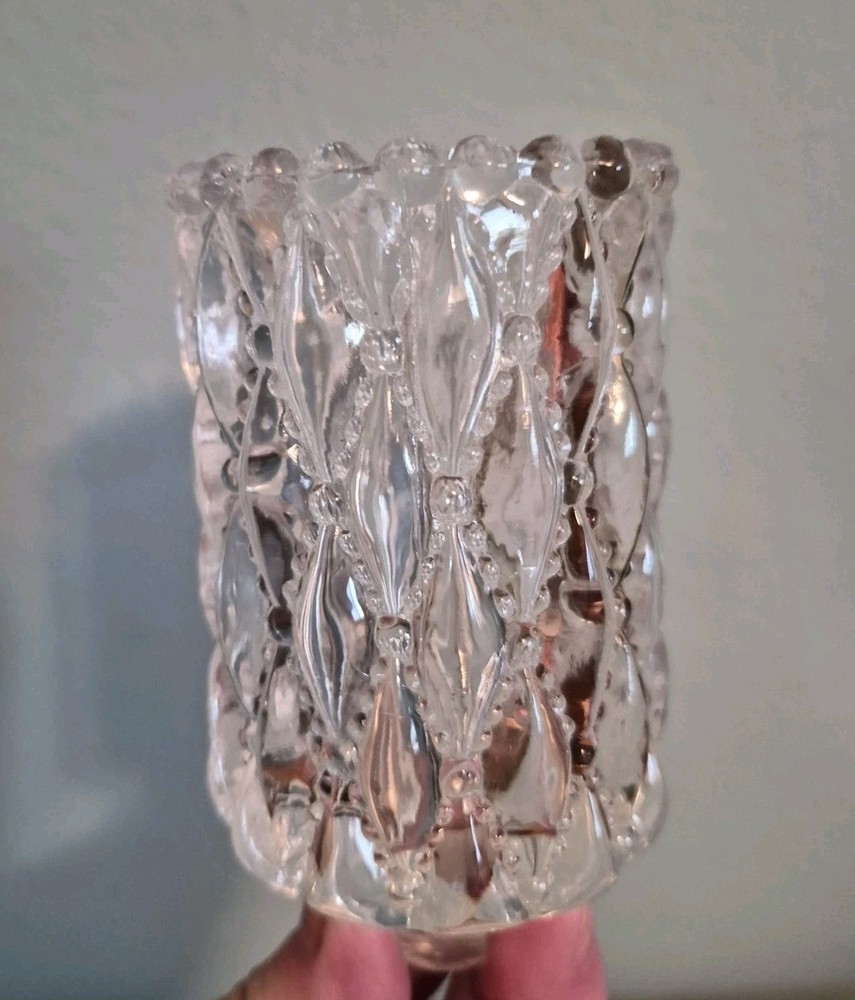 Quilted Crystal Votive Cup Single Partylite Clear Glass
