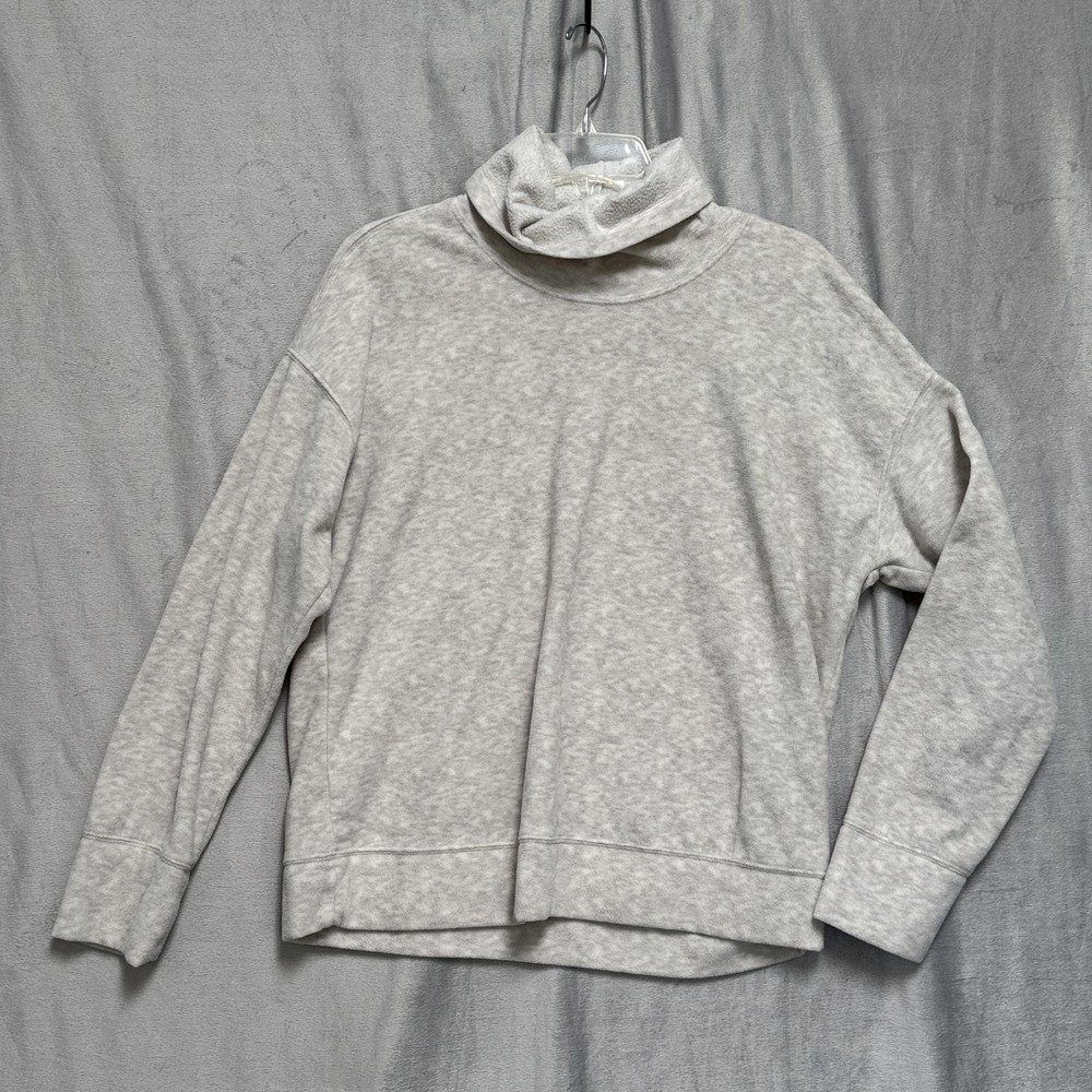 Old Navy Active Sweatshirt Womens Large Gray Cowl Neck Fleece Pullover Cozy