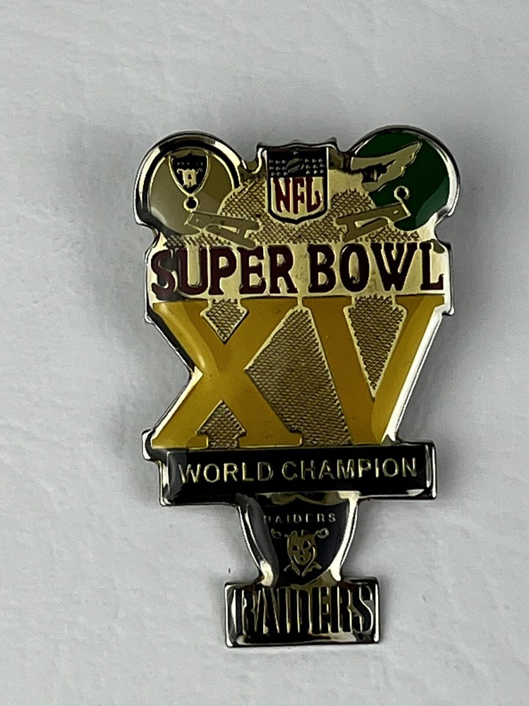 Super Bowl XV Pin NFL Oakland Raiders vs Philadelphia Eagles Peter David