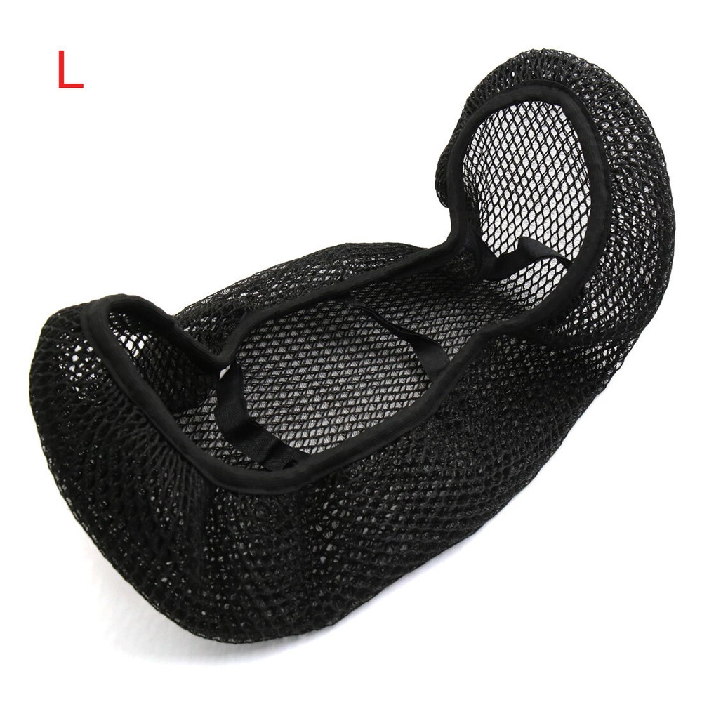 Motorcycle Black Anti-slip Air Stretchy Mesh Seat Saddle Protective Cover Pad