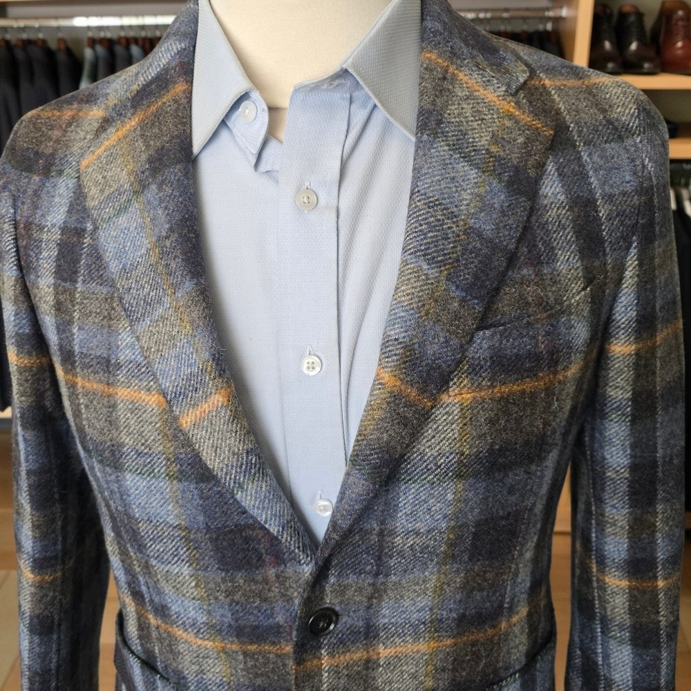New Todd Snyder Blazer 38s Plaid Italian Flannel Unstructured
