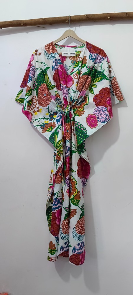100% Cotton Kaftan Bathrobe Unisex Plus Size Robe Kaftan Sleepwear Robes US