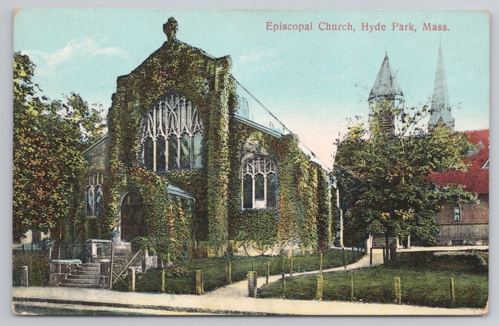 Episcopal Church Hyde Park Massachusetts MA Suffolk County c1910 Vtg Postcard
