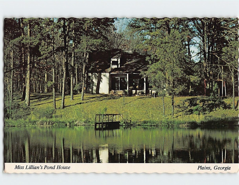 Postcard Miss Lillians Pond House Plains Georgia USA