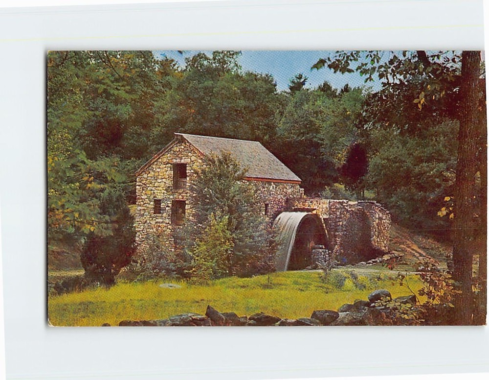 Postcard Wayside Inn Grist Mill South Sudbury Massachusetts USA