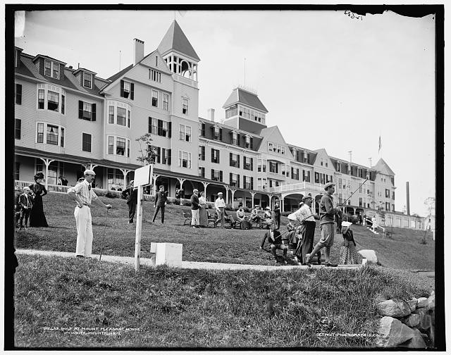 Photo:White Mountains NH Mount Pleasant House Golf Scene 1890s