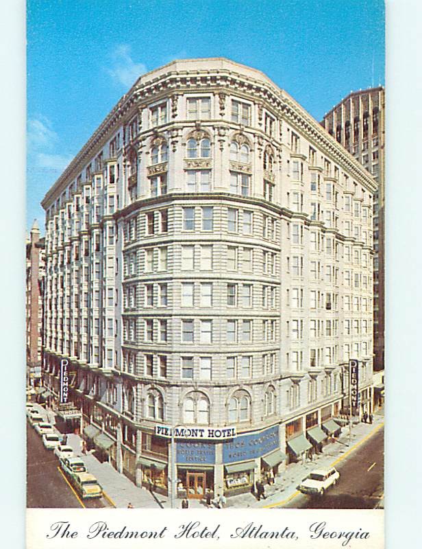 Unused Pre-1980 OLD CARS & PIEDMONT HOTEL Atlanta Georgia GA 60.000 cards q5554@