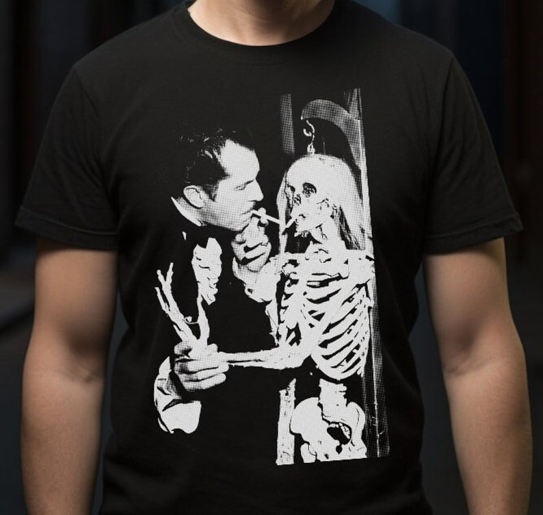 Vincent Price Shirt, Skeleton Tee, Unisex Soft Cotton T-shirt | Vintage Horror