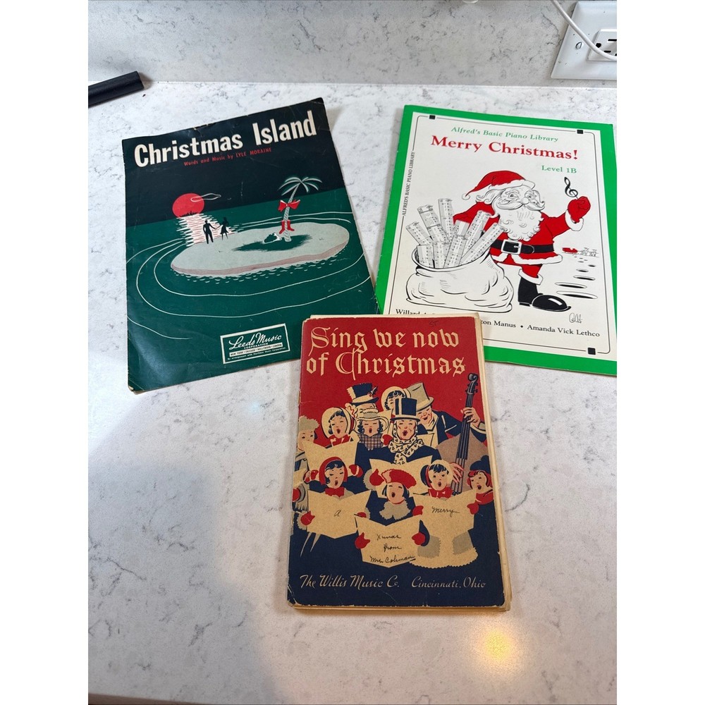 Vintage Christmas Sheet Music Songbook Lot Christmas Island Carols 4 Books