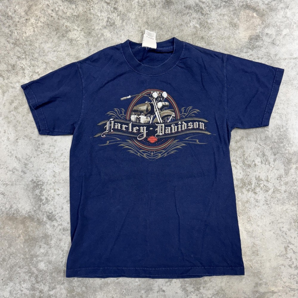 Vintage Harley-Davidson Shirt Mens Small Blue Myrtle Beach SC USA 2000s