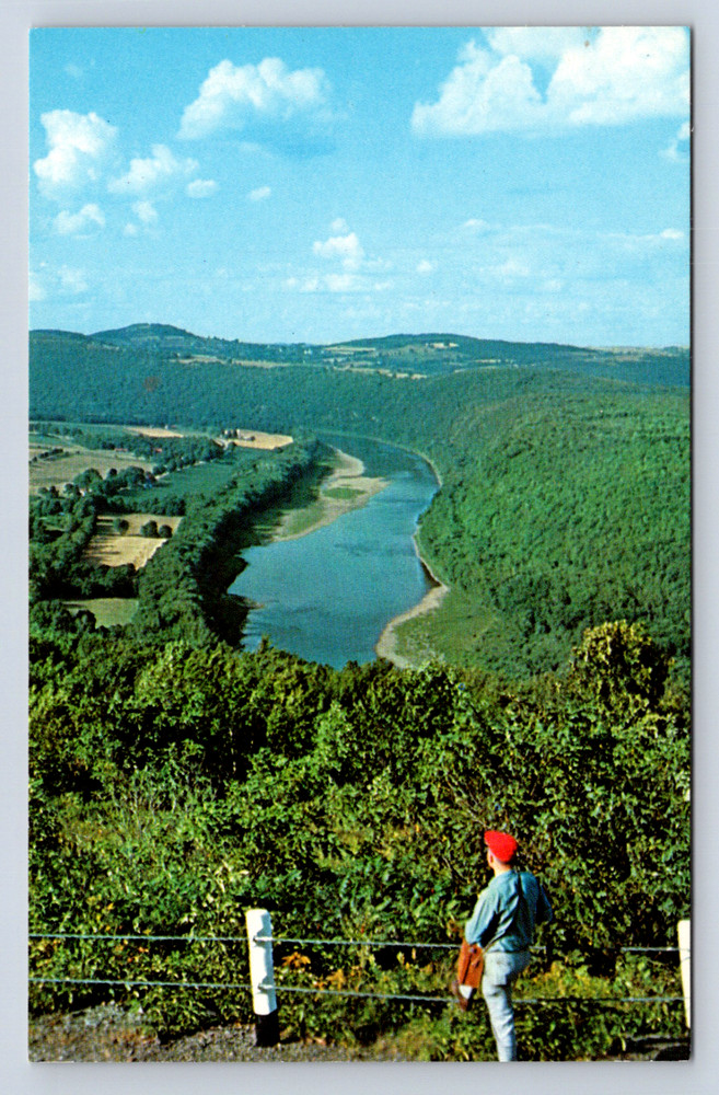 Vintage Postcard Susquehanna River Tunkhannock Meshoppen Pennsylvania