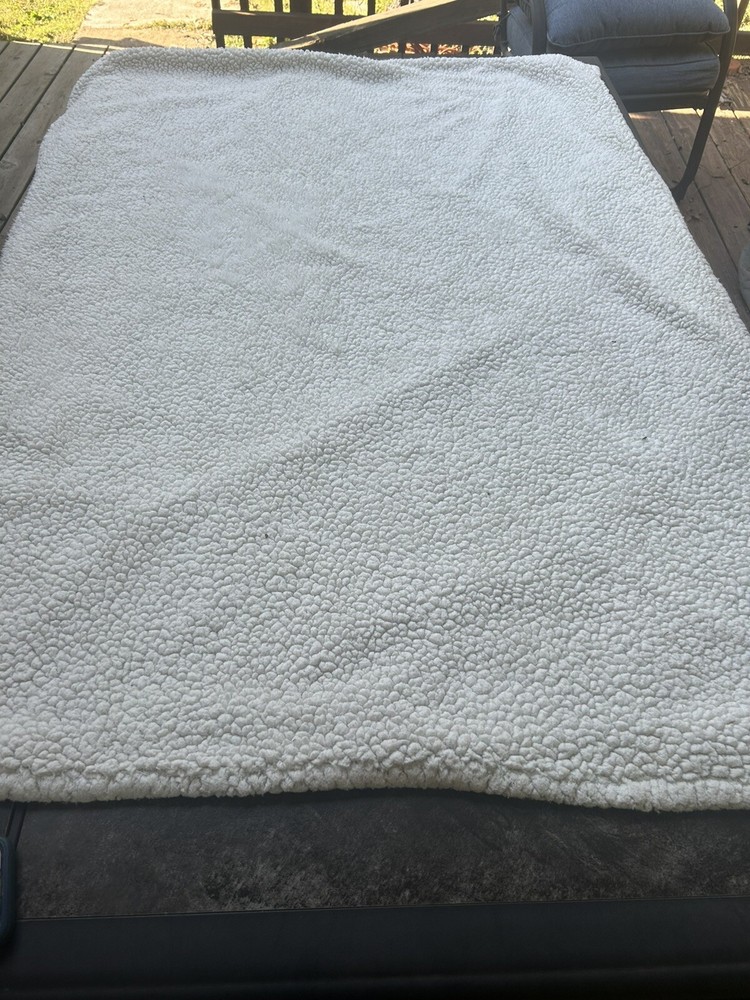 Sherpa & gray blanket cozy reversible throw 49 x 59