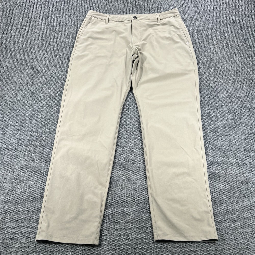 Vuori Pants Mens 34 L 34x31 Khaki Beige Meta Performance Chino Lightweight Tech