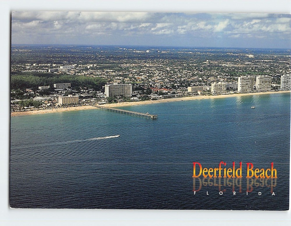 Postcard Deerfield Beach and Pier Florida USA