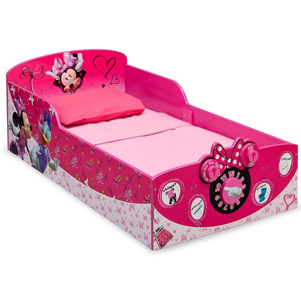Disney Minnie Mouse Interactive Wood Toddler Bed New Gift Kid's Furniture
