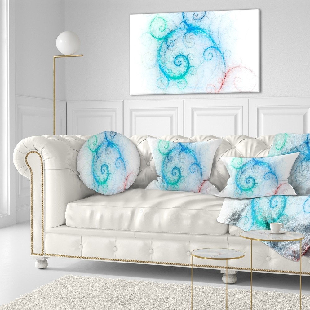 Designart 'Beautiful Blue Fractal Pattern' Abstract Throw