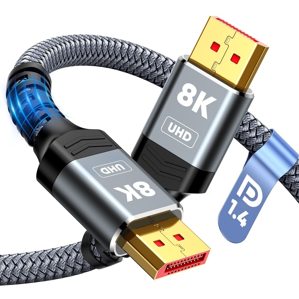 Capshi 6.6FT DisplayPort 1.4 Cable 8K 4K 60Hz VESA Certified HDR High-Speed DP Cord