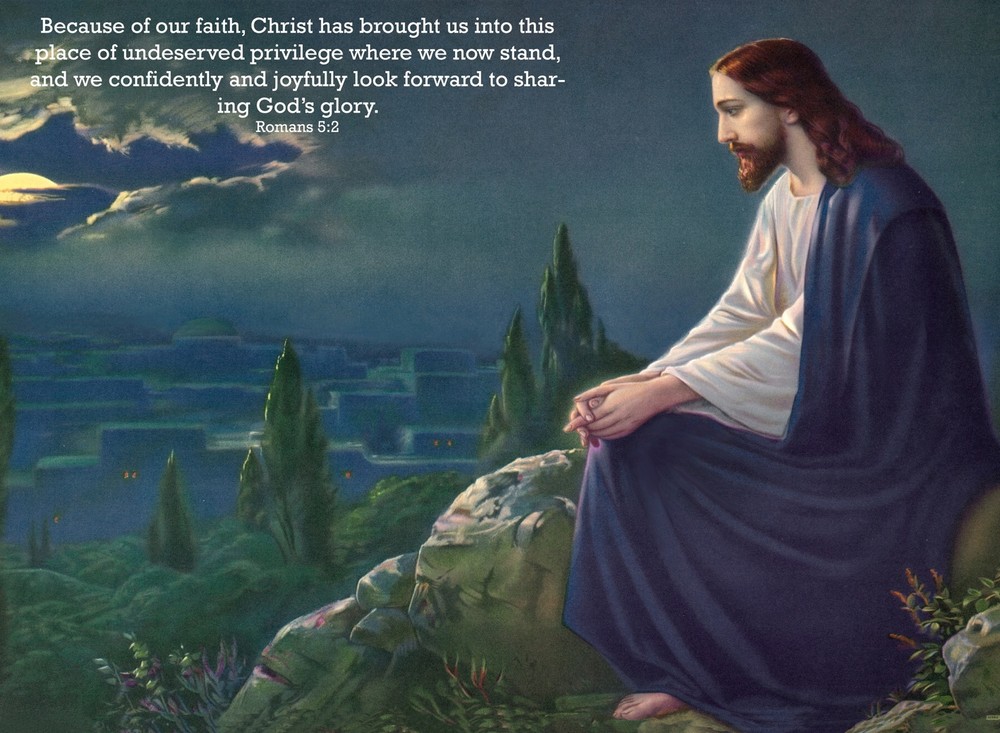 8354.Decoration Poster.Home Room wall design art print.Jesus Christ Romans 5:2