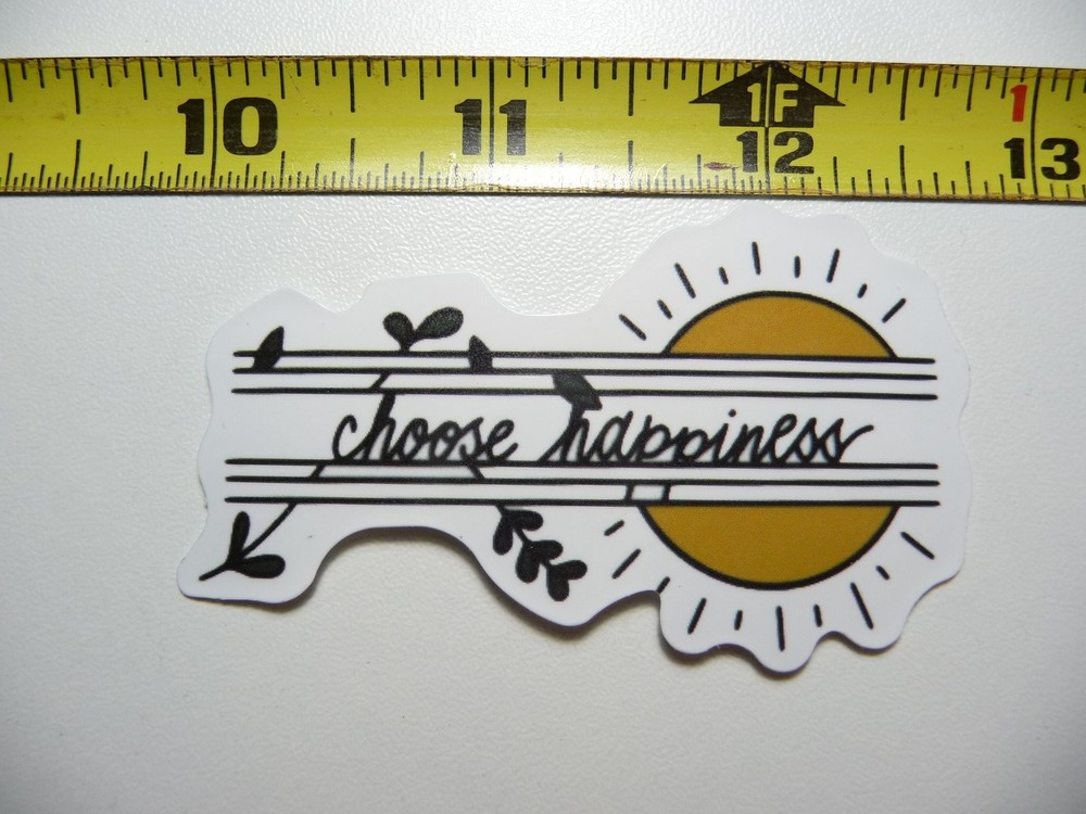 Choose Happiness Sun Decal Sticker for Positive Motivation