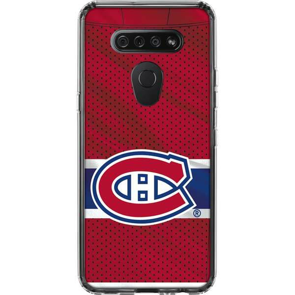 NHL Montreal Canadiens LG K51/Q51 Clear Case - Montreal Canadiens Home Jersey