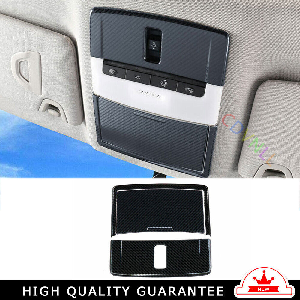Front Reading Lamp Frame Cover 2PCS For Nissan Altima 2019~22 Steel Carbon Fiber