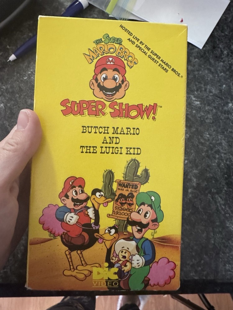 Vintage Super Mario Brothers super show butch Mario Luigi kid VHS tape