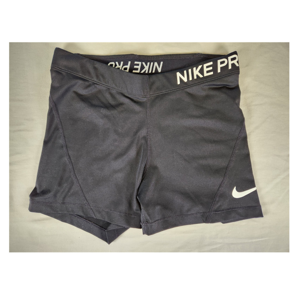 Nike Pro Women's Black Performance Athletic Shorts Stretch Polyester Size M