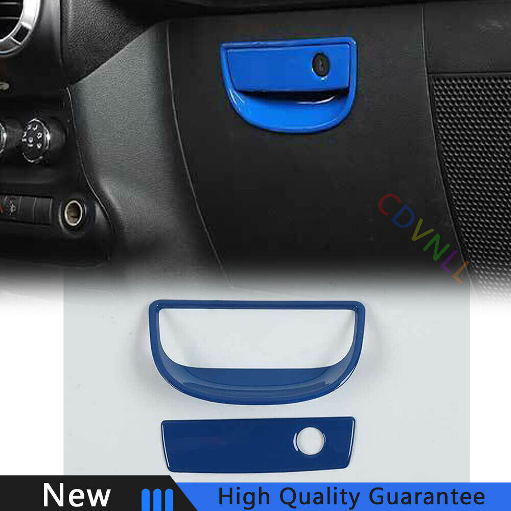 For Jeep Wrangler JK 2007-2017 Bright Blue Co-Pilot Storage Box Handle Bowl Trim