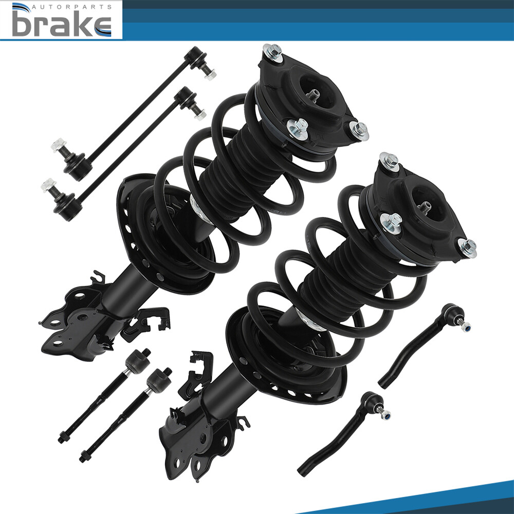 2014-19 Nissan Sentra Front Suspension Kit with Struts Tie Rods Sway Bars & Coil Springs