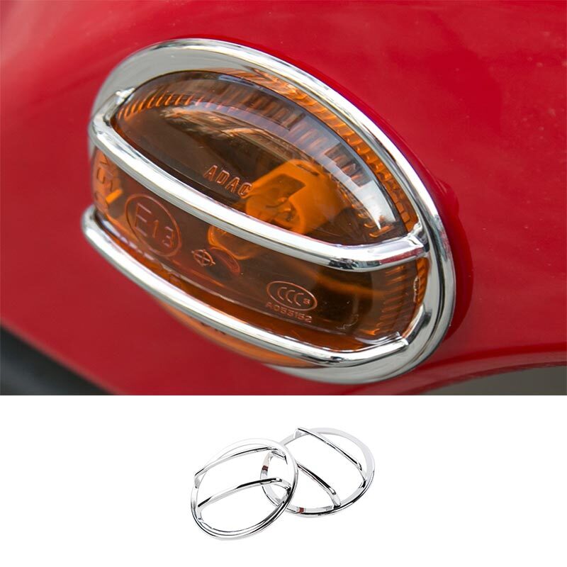 Cover Trim Wheel Eyebrow Light Lamp For Jeep Wrangler JK 2007-17 Chrome ABS