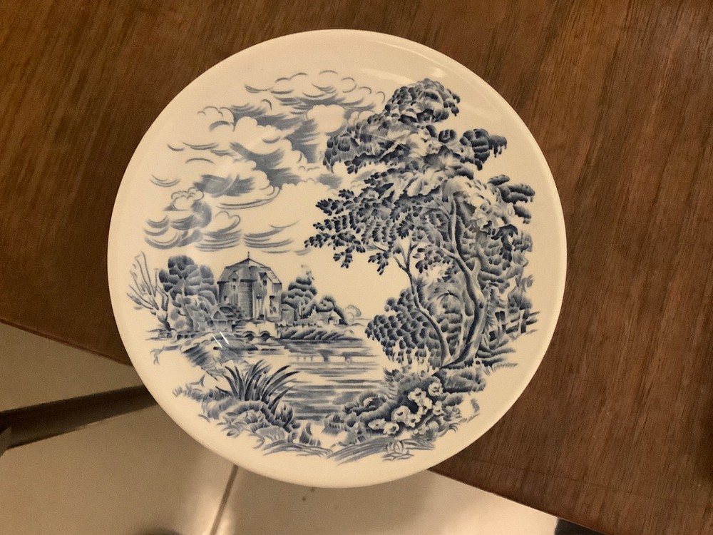 Wedgewood Countryside 6” Small Plate Blue and White Vintage England Enoch