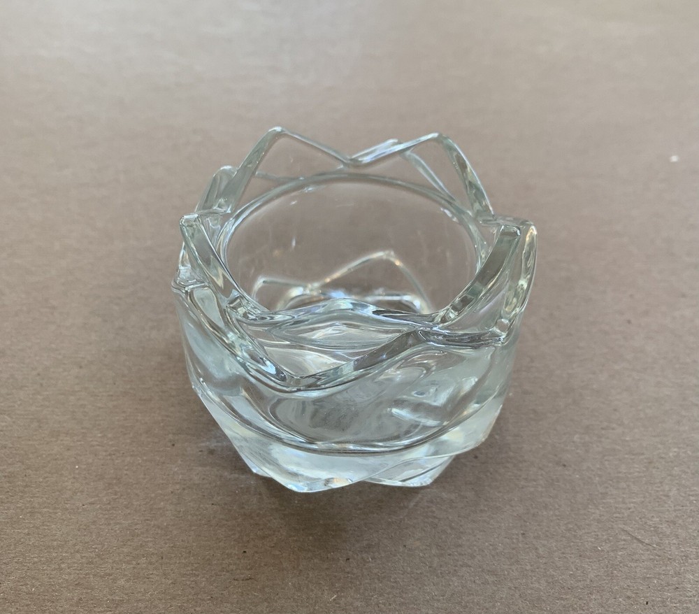 Crystal Glass Clear Indiana Candle Votive Tea Light Holder 2.5” #06752