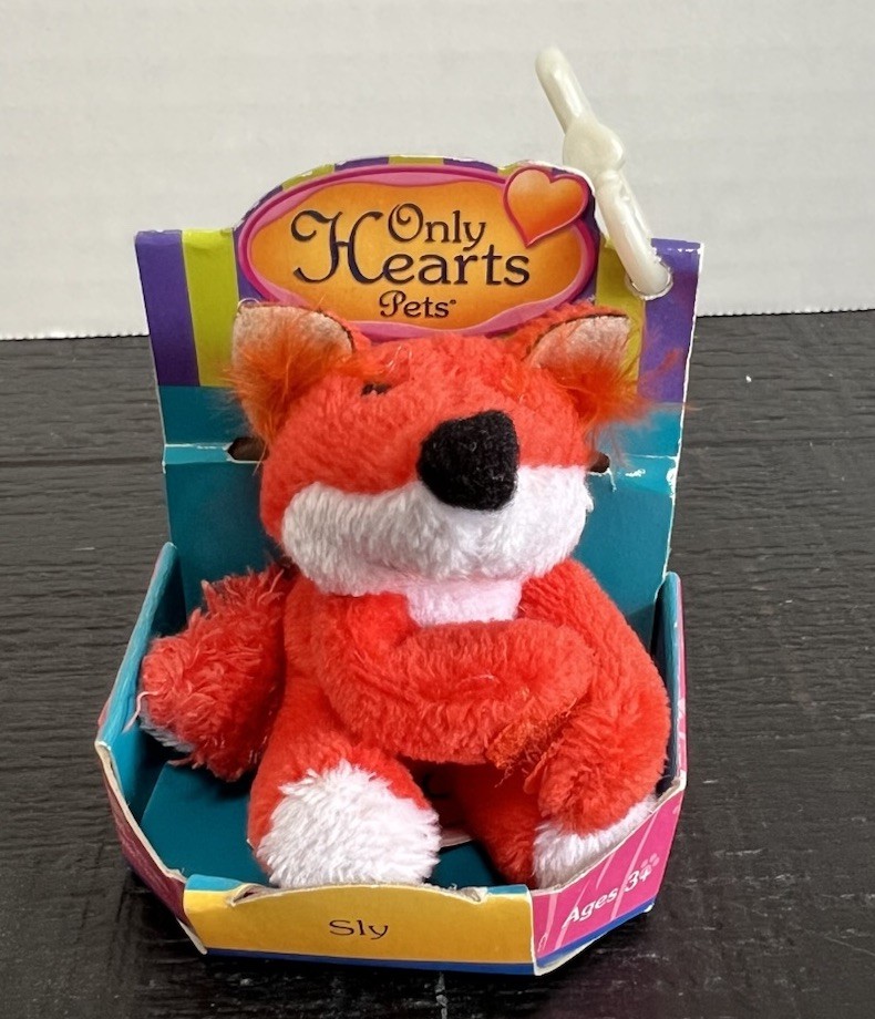 Only Hearts Club Pets Miniature Collectible Plush Clip Sly Fox Orange 2