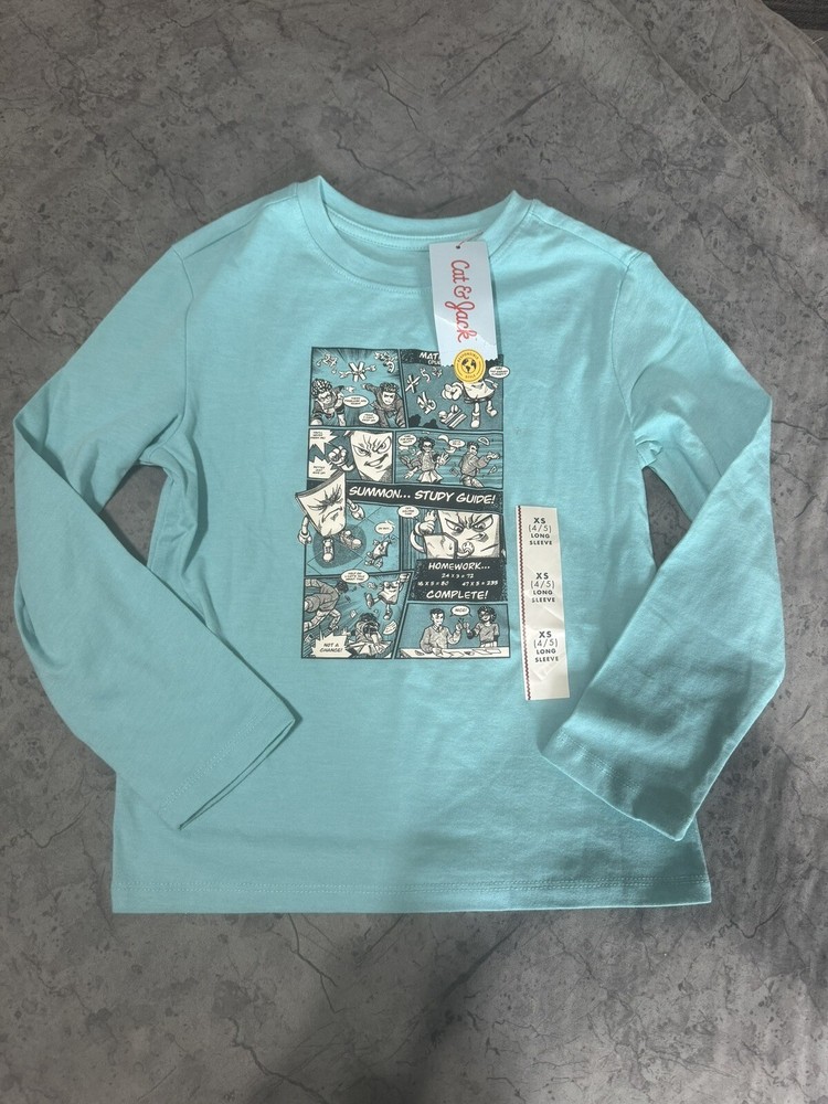 Cat & Jack Girl’s Long Sleeve T-Shirt New Size XS(4-5)