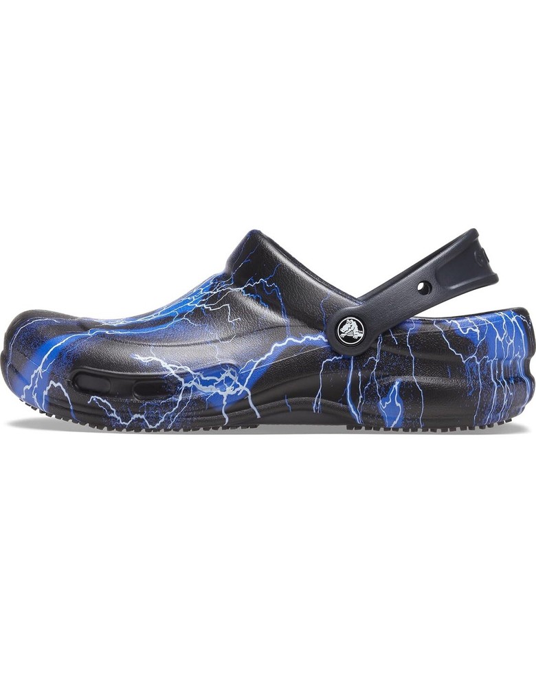 Crocs Slip Resistant Shoes - Bistro Graphic Clogs, Size M6-W8