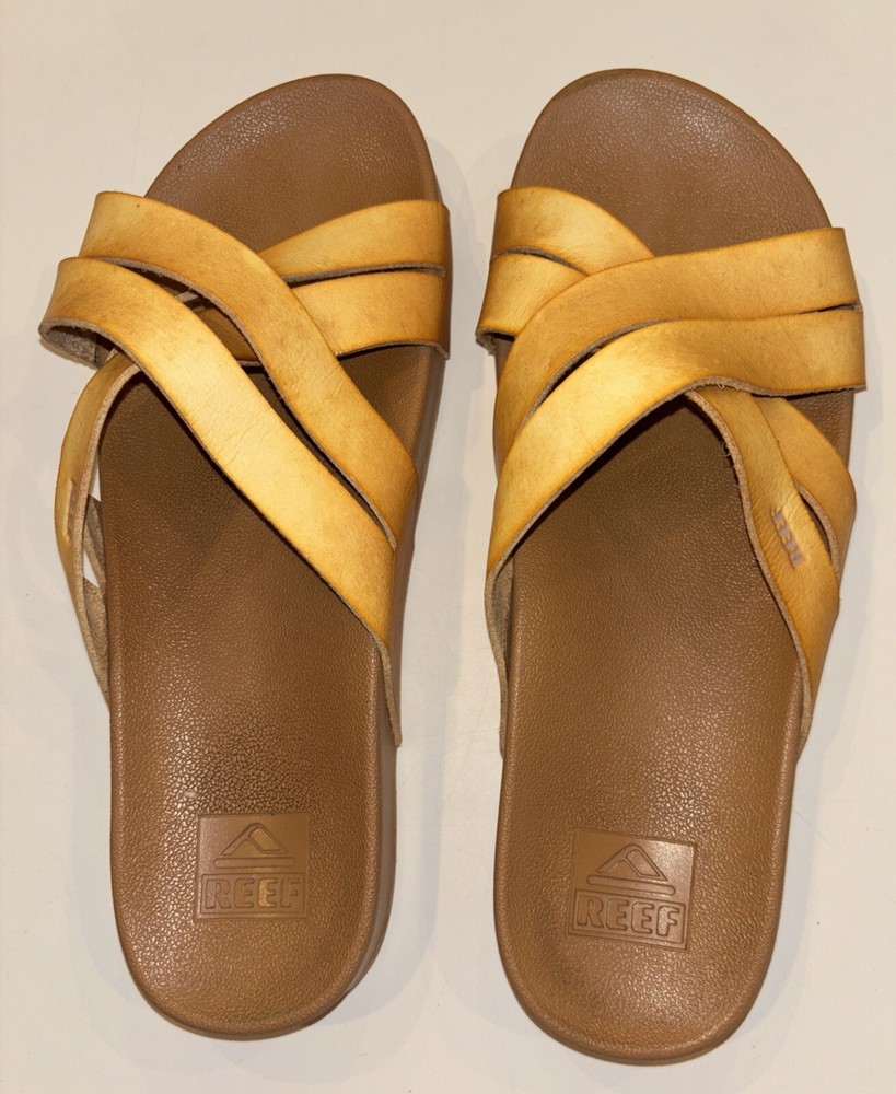 REEF Ladies Cushion Spring Bloom Sandal Tan Size 7 - EUC