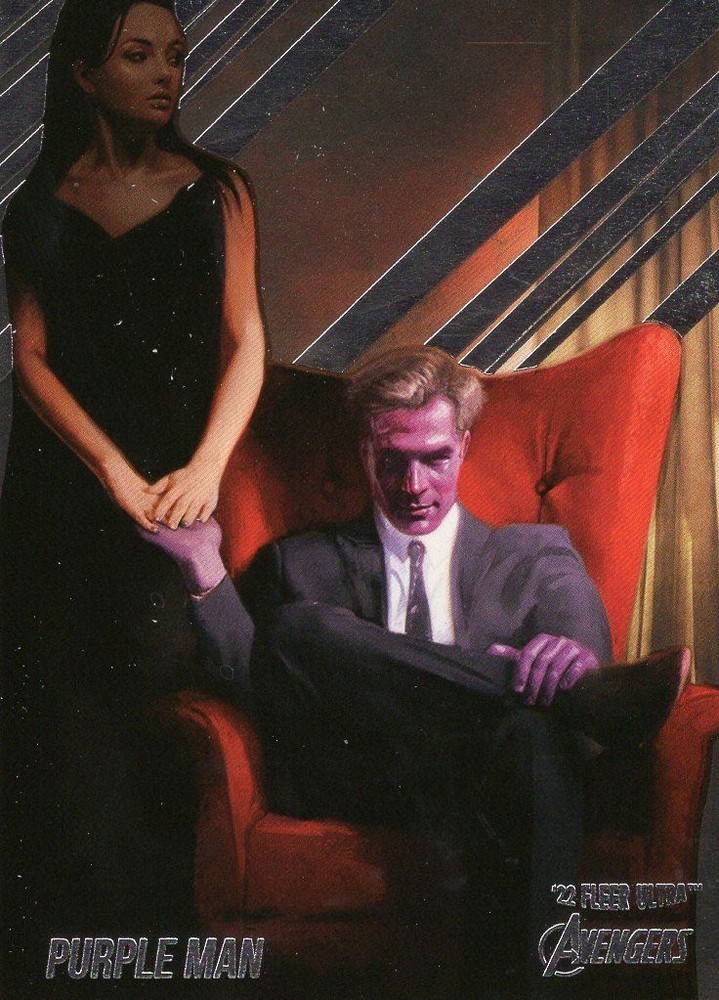 Marvel Fleer Ultra Avengers 2022 Base Card #52 Purple Man