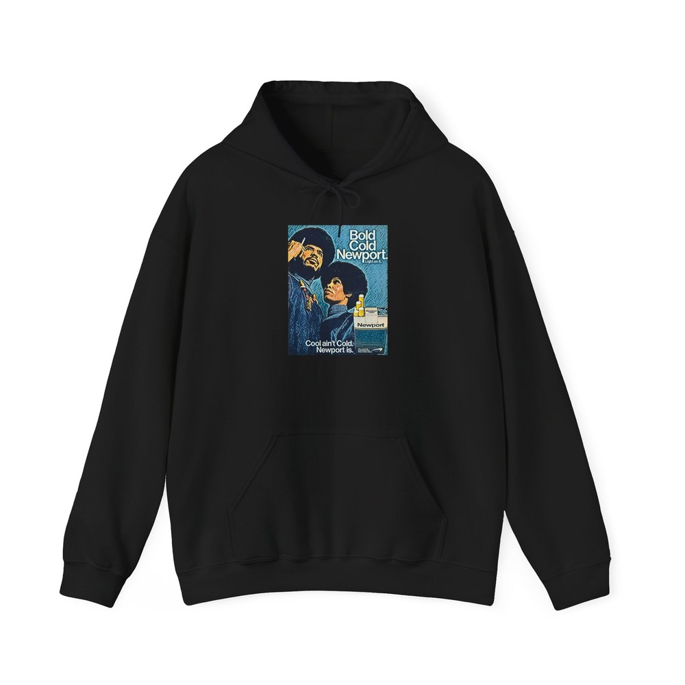 Newport Retro Art Graphic Print Long Sleeve Unisex Heavy Blend Hooded Sweatshirt
