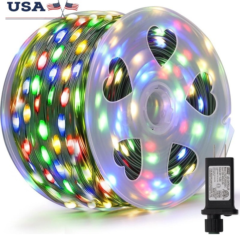 Waterproof 328ft LED String Lights 8 Modes Indoor Outdoor Holiday Decor New
