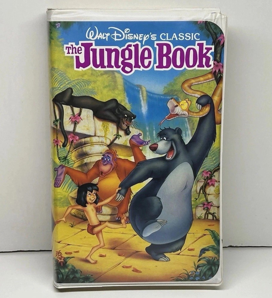 The Jungle Book VHS Disney Video Tape Black Diamond Classic VTG Clamshell